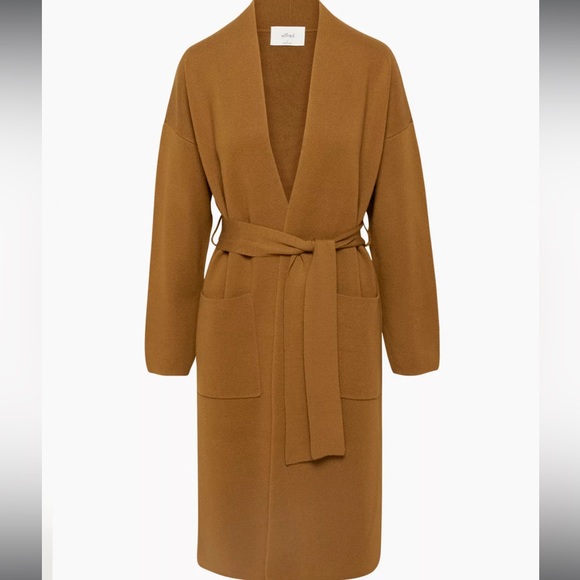 Wilfred Sweaters - Wilfred Aritzia Belted Merino Wool Wrap Cardigan with Belt and Side Leg Slits
